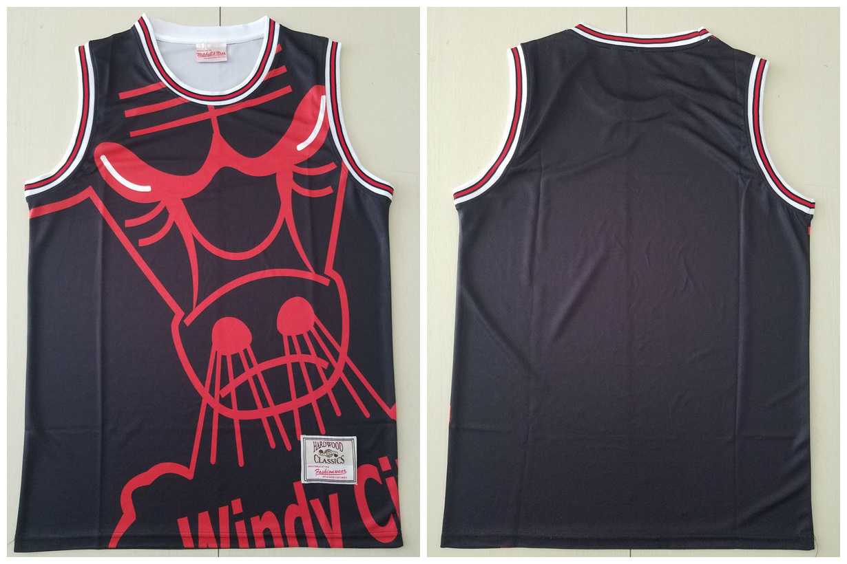 Bulls Big Face Black Hardwood Classics Swingman Jersey,We sell and wholesale Bulls Big Face Black Hardwood Classics Swingman Jersey on line form chian!
